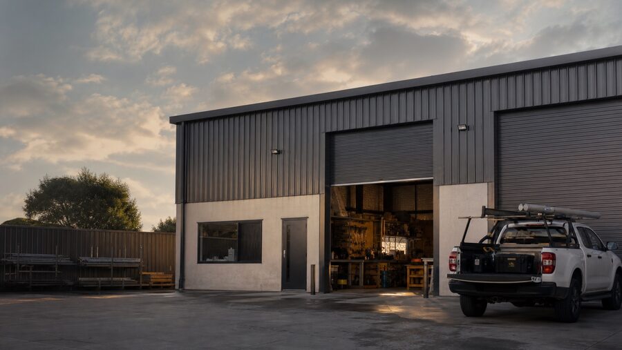 Commercial workshop building